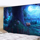 DecorBites™ Cabin In The Woods Wall Hanging Tapestry for Home Decor & Halloween Theme