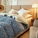 Cozy cashmere blanket duvet yellow & white bedroom fleece cover