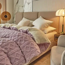 Cozy cashmere blanket duvet yellow & white bedroom fleece cover