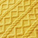 Cozy cashmere blanket duvet yellow & white bedroom fleece cover