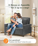 Cozy Corduroy Convertible Sofa Bed With Fluffy Pillows