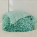 Cozy faux fur throw blanket pink bedroom soft fluffy texture
