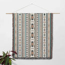 Cozy nordic camping blanket cream woven throw – living room decor