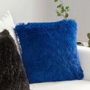 Cozy plush fur cushion cover white & grey living room pillowcase