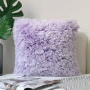 Cozy plush fur cushion cover white & grey living room pillowcase
