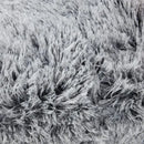 Cozy plush fur cushion cover white & grey living room pillowcase