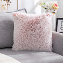 Cozy plush fur cushion cover white & grey living room pillowcase