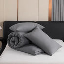 Cozy spring queen gray quilted duvet set bedroom comforter