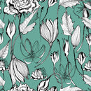 Voguish Green Floral Wallpaper Smart