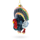 Gobbler Turkey Glass Christmas Ornament