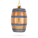 Aged Whiskey Barrel Glass Christmas Ornament