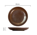 Crackle glaze blue ceramic dinner plate set dining room tableware