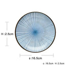 Crackle glaze blue ceramic dinner plate set dining room tableware