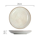 Crackle glaze blue ceramic dinner plate set dining room tableware