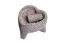 Heart Molcajete 8" with Three Legs Volcanic Stone