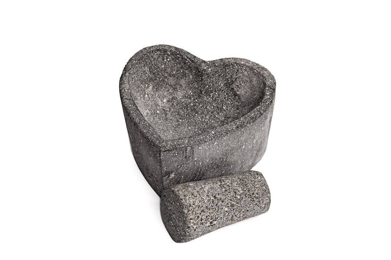 Heart Molcajete Yolotl 6" Volcanic Stone