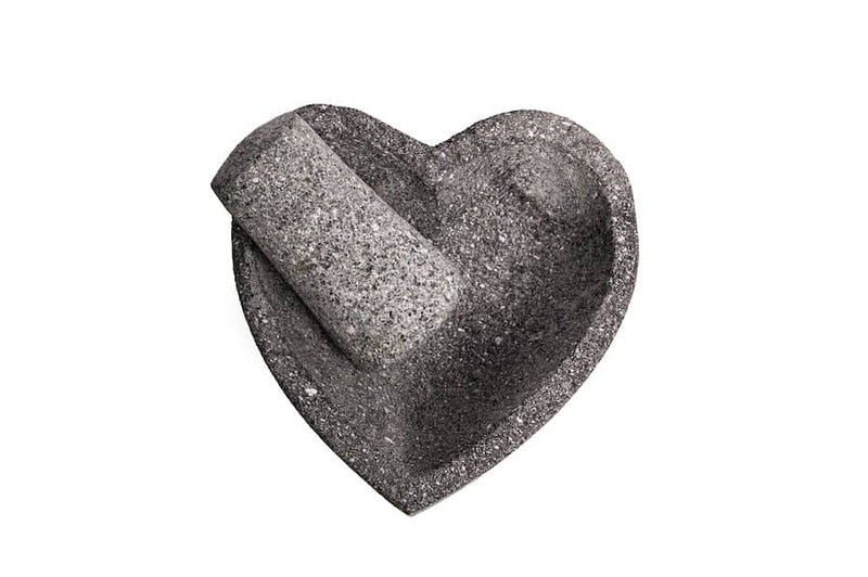 Heart Molcajete Yolotl 6" Volcanic Stone