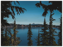 Crater Lake Print Metal Wall Art – Oregon National Park Scenic Nature Decor