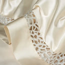 DecorBites™ Brocade Lace Edge Egyptian Cotton Bedding Set - 4Pcs