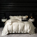 DecorBites™ Brocade Lace Edge Egyptian Cotton Bedding Set - 4Pcs