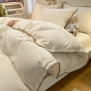 Cream and gray zigzag quilted bedding set bedroom cozy shell edges