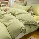 Cream and gray zigzag quilted bedding set bedroom cozy shell edges