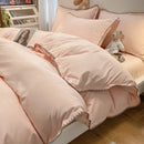 Cream and gray zigzag quilted bedding set bedroom cozy shell edges