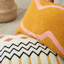 Cream and green embroidered cushion cover living room decor