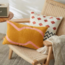 Cream and green embroidered cushion cover living room decor