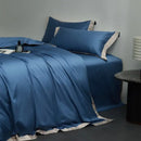 Cream and lavender egyptian cotton hotel style bedding set bedroom
