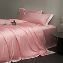 Cream and lavender egyptian cotton hotel style bedding set bedroom