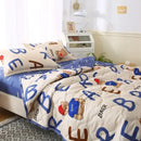Cream bear quilt and pillowcase set bedroom bedding set