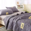 Cream bear quilt and pillowcase set bedroom bedding set