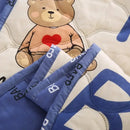 Cream bear quilt and pillowcase set bedroom bedding set