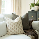 Anais Peach Floral Pillow Cover