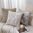 Cream bubble plaid cushion cover living room textured pillow case