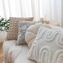 Cream bubble plaid cushion cover living room textured pillow case