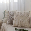 Cream bubble plaid cushion cover living room textured pillow case