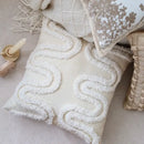 Cream bubble plaid cushion cover living room textured pillow case