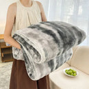 Cream bubble velvet woolen sofa blanket living room throw