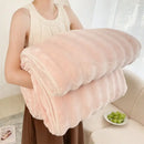 Cream bubble velvet woolen sofa blanket living room throw