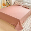 Cream bunny & pink rose cartoon pattern cotton bedding set bedroom