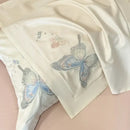 DecorBites™ Butterfly Embroidery 800TC Egyptian Cotton Bedding Set - Quilt Cover, Sheet, Pillowcases