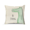 DecorBites™ Cartoon Animal Linen Pillowcase | Home Decor Throw Pillow Covers for Sofa