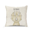 DecorBites™ Cartoon Animal Linen Pillowcase | Home Decor Throw Pillow Covers for Sofa