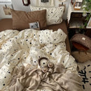 DecorBites™ Cartoon Pattern Printed Cotton Bedding Set with Pillowcase