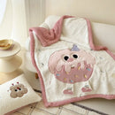 Cream cartoon lamb wool blanket bedroom sweet heart sofa cover