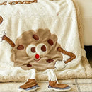 Cream cartoon lamb wool blanket bedroom sweet heart sofa cover