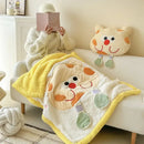 Cream cartoon lamb wool blanket bedroom sweet heart sofa cover
