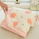 Cream cartoon pattern summer quilt – bedroom soft duck comforter